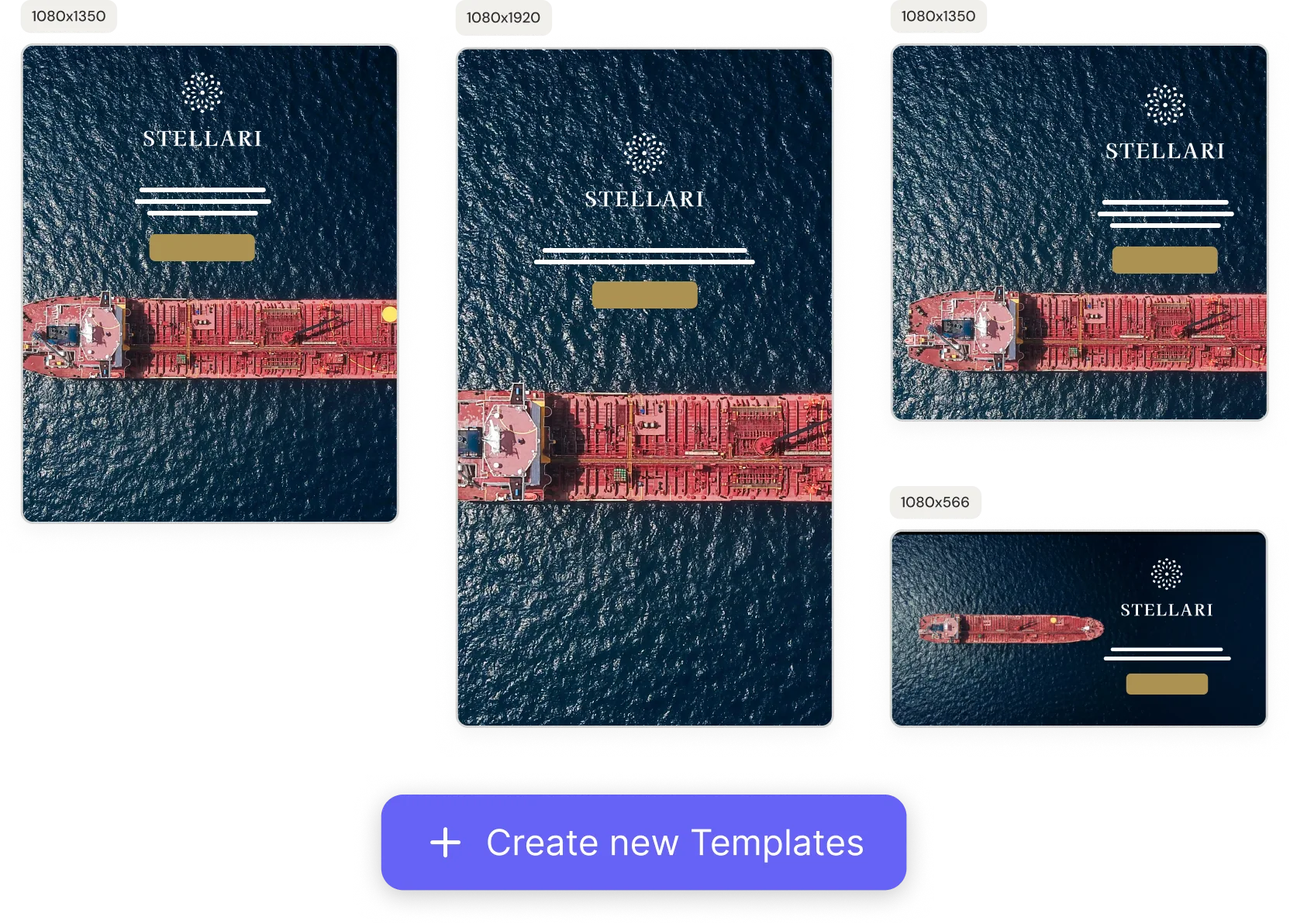 The Glowtify template picker showing ready-made marketing layouts