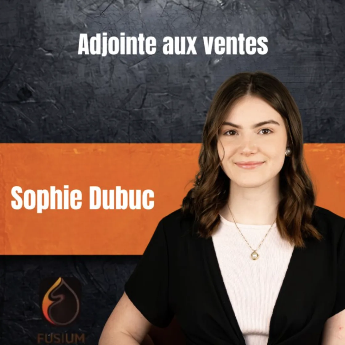 Fusium LinkedIn Meet the Team post introducing Sophie Dubuc, sales assistant